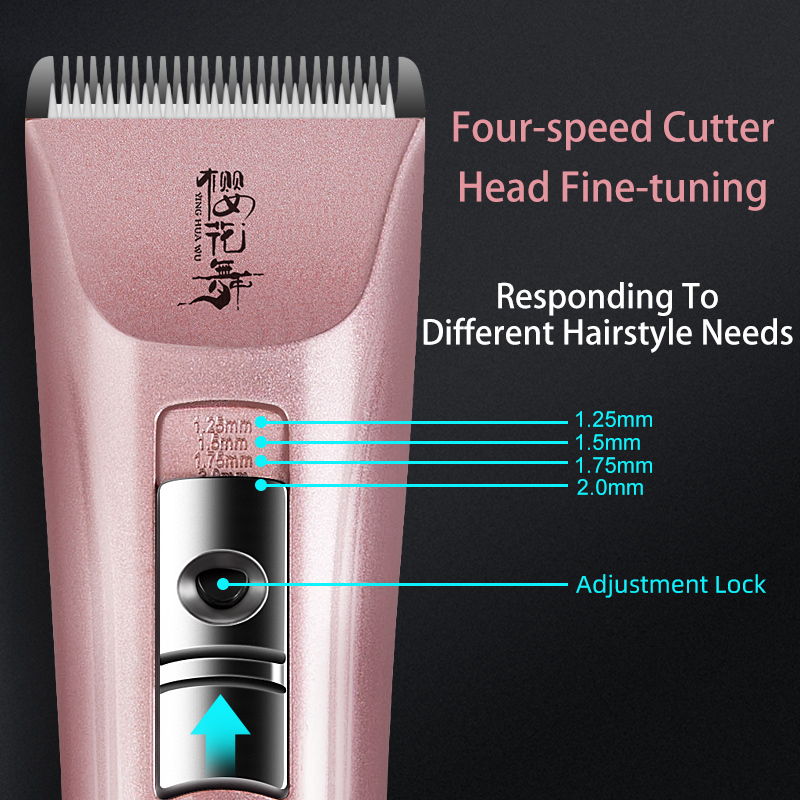 Pink Pet Scissors Barber Household Rechargeable Clipper Professional Dog Hair Shaving Electric Pushe