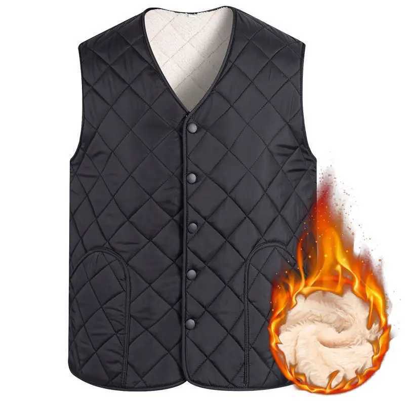 Vests Jacket Men Autumn Winter Fleece Sleeveless Jackets Men Clothing Waist Coat Fashion Solid Waistcoat Clothing Plus Size 6XLXJ241221