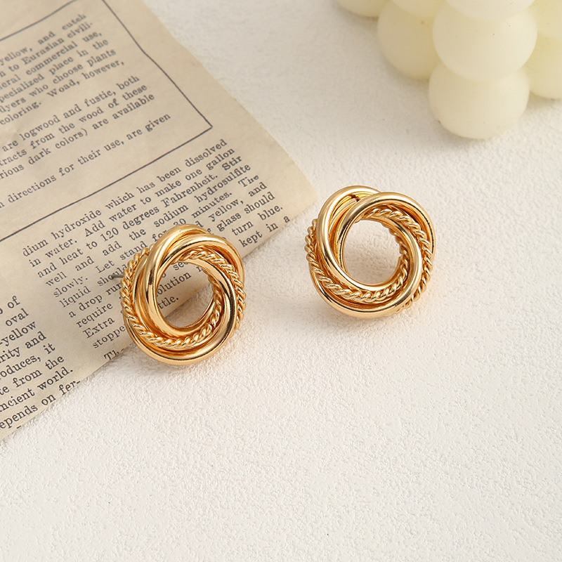 Stud Gold Diamond Black Green Medium Large Filigree Embellished Women Casual Wedding Mid Affordable Ear Studs