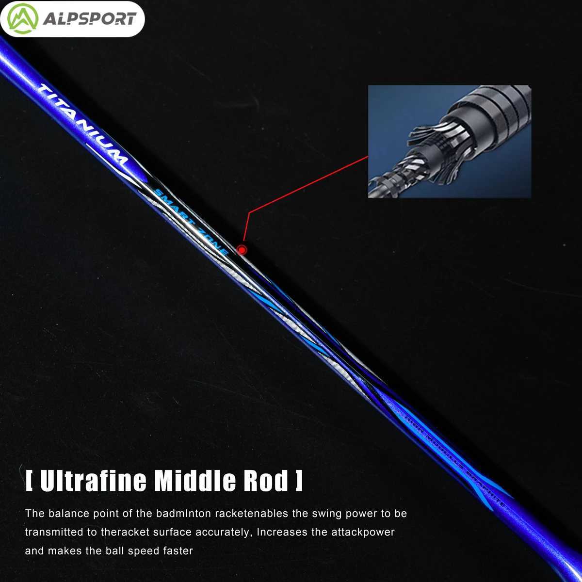 ALP BBQ3.0 8U racket T800 racket 62g ultra light G5 100% carbon fiber imported amateur mid to high gradeW241221