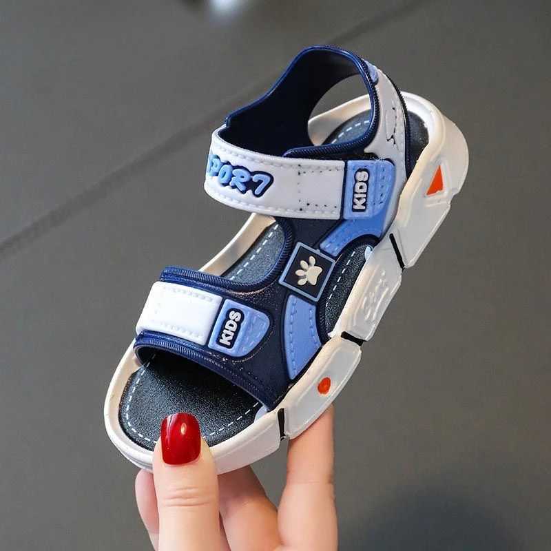 Sneakers Childrens Summer Boys Rubber Sandals Baby Shoes Kids Flat Child Beach Shoes Sports Soft Non-slip Casual Toddler Sandals H241221