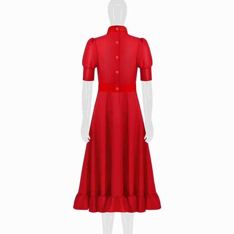 Horror Movie Pearl Cosplay Costume X Prequel Comic-Con Pearl Women Cos Dress Red Long Skirt Halloween Performance Clothing Adult