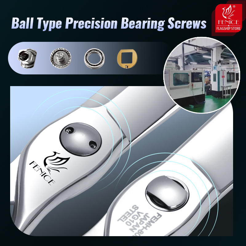 Fenice High End JP Vg10 Steel Professional 7/7.5/8 Inch Pet Straight Grooming Hair Trimmers Scissors Bearing Screw Dog Shear