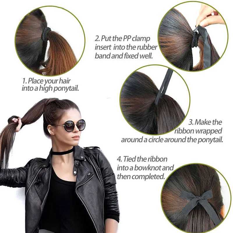 Synthetic Pony Tail Hair Wigundle False Hair Tail Hair Ponytail In Straight Clip Hairpiece With Hairpins Extensions For WomenXJ241221