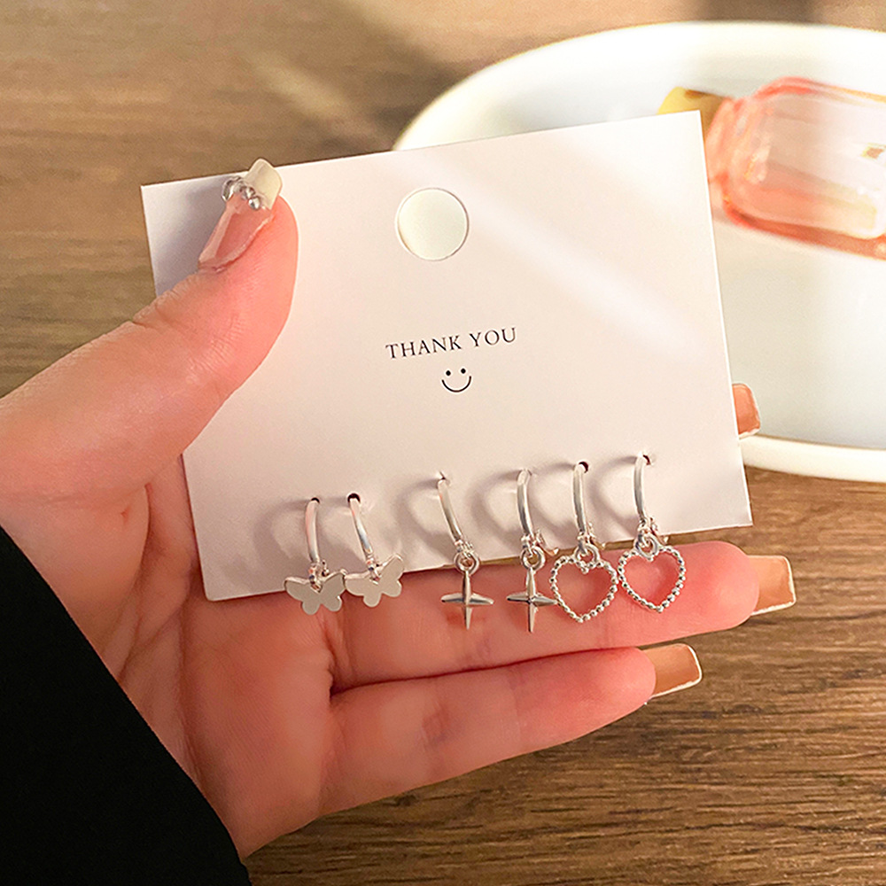 Inspirational Minimalist Heart Earring Set Pearl Crystal Enamel Women's Dangle Stud Drop Earrings 2025 New In Jewelry Party Wedding Valentine