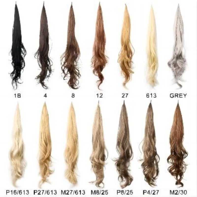 Synthetic Hair Extension Flexible Wrap Around Ponytail Natural Wave Long Ponytail Wavy Hair Hairpieces For Women GZ56XJ241221