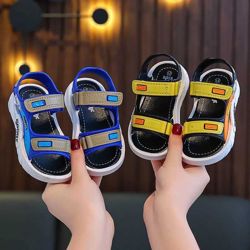 Sneakers Childrens Summer Boys Cartoon Rubber Sandals Baby Shoes Kids Flat Girls Beach Shoes Sports Soft Non-slip Casual Toddler Sandals H241221