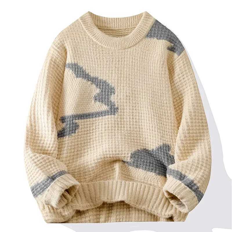 2024 Mens High-end Autumn and Winter Sweater Trend Brand Handsome Knitwear Sweater Base Long Sleeve Mens Thermal VestXJ241221