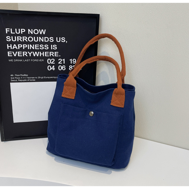 New Canvas Japanese and Korean Tote Women s Designer Handbag Cloth Small Cloth Rice Box Bag Single Shoulder Bag bag