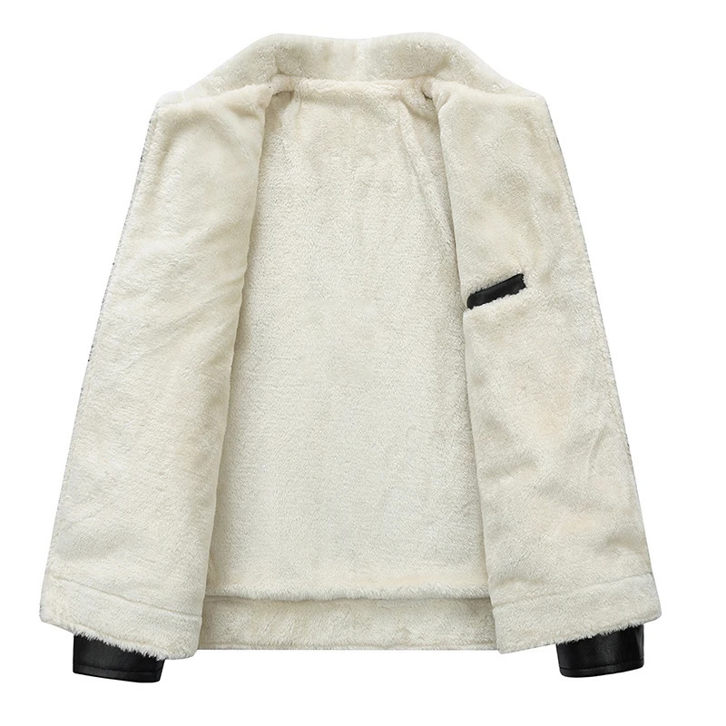 Winter Faux Fur Collar Windproof Add Velvet Warm Coat Leather Jacket Mens Leather Clothing Vintage Pu Leather Jacket Mens 241216