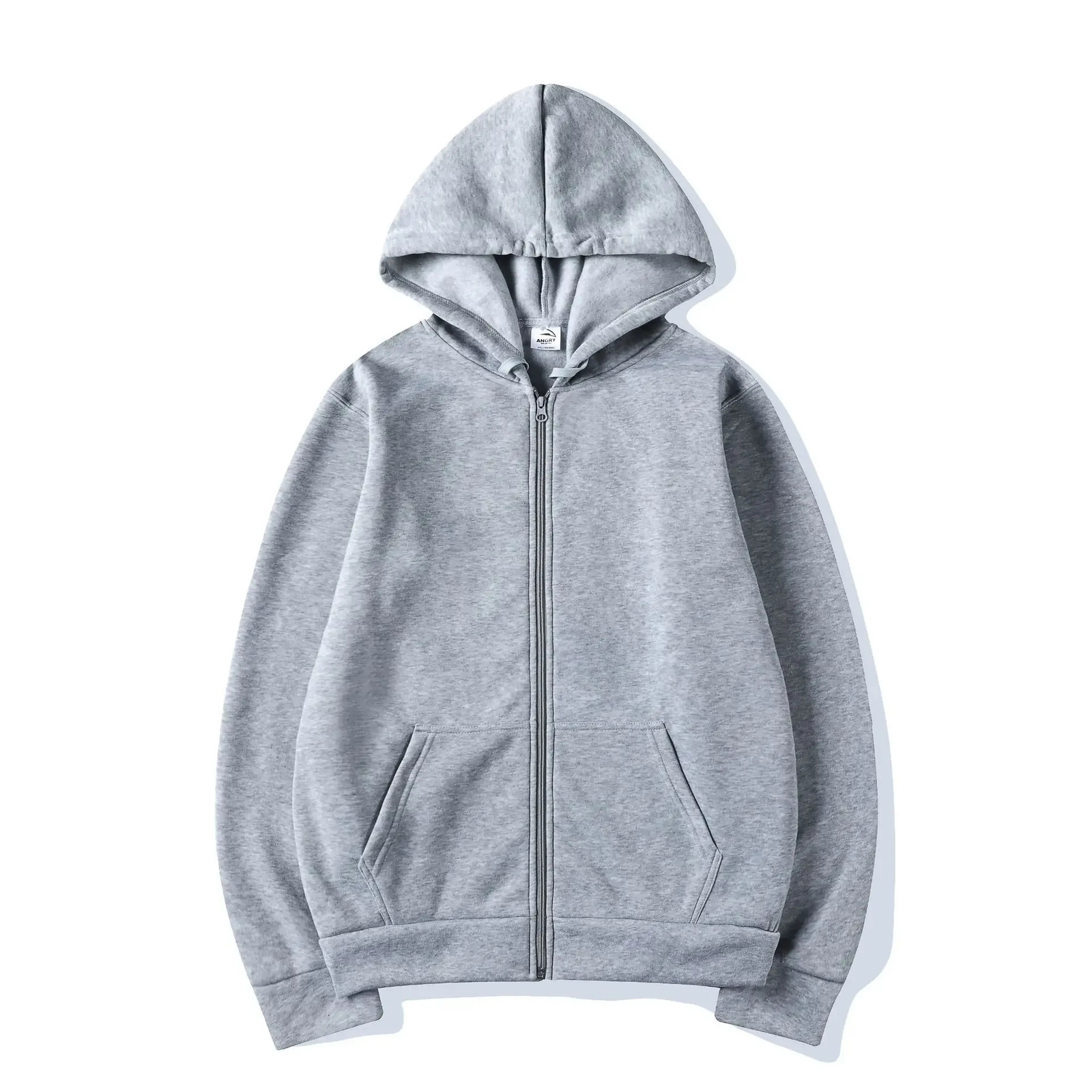 Fashionable casual black gray blue zipper hoodie hiphop streetwear sportswear skateboarding menswomens mens 241211