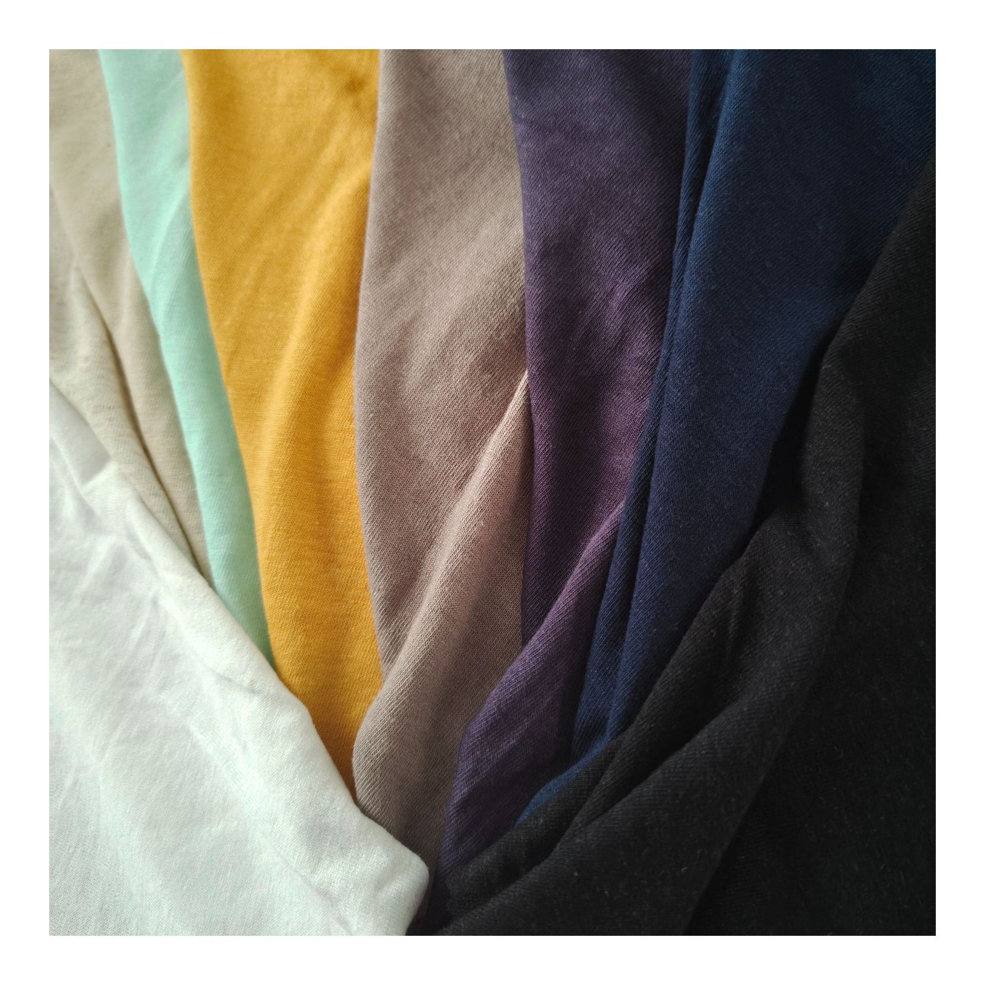 Breathable Knitted Fabric with Linen and Artificial Silk for Comfortable Clothing