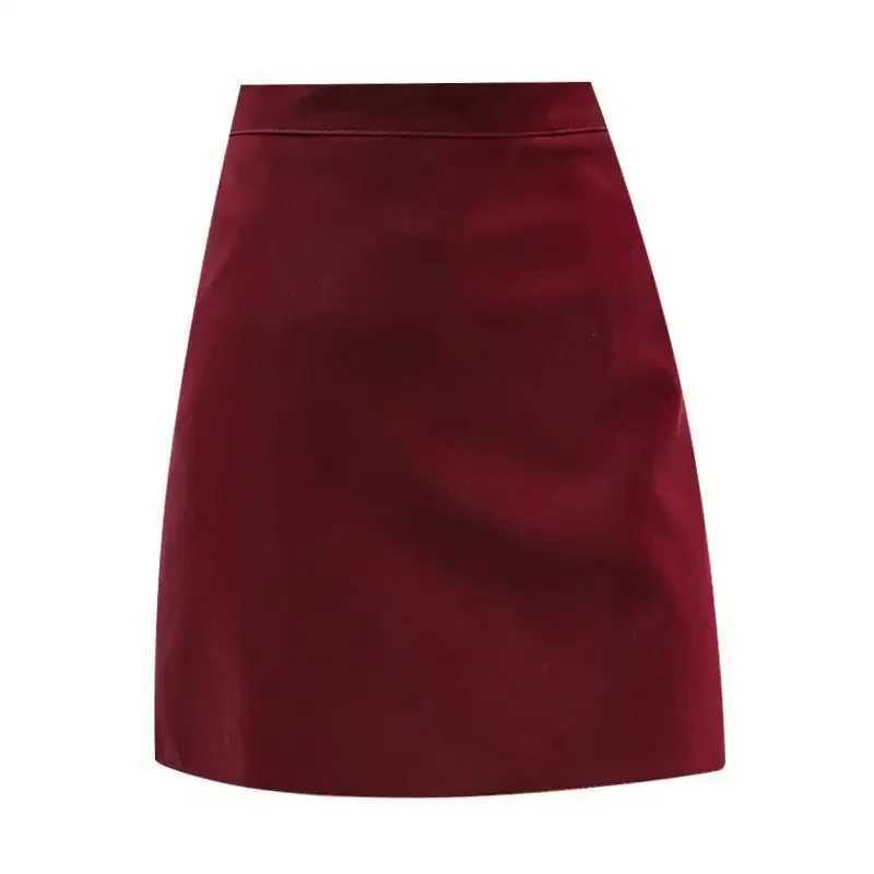 Green Fashion Bury Short Skirt A- Line Skirt High Kidney Autumn Woman Skirts Faldas JupeXJ241221