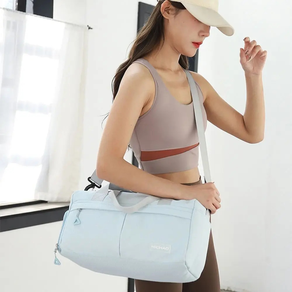 Shoe accessories yoga mat bag dry wet separation waterproof gym shoulder bag large capacity nylon fitness handbag sports bag 241220