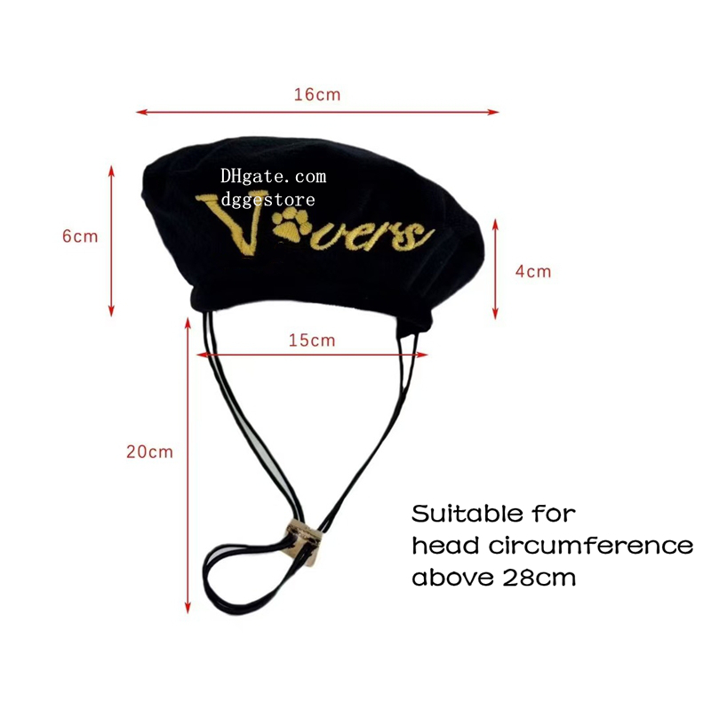 free shipping Designer Pet Hats Beret Soft and Silky Veet Material Round Fashion Princess Hat Adjustable Chin Strap for Small Dog Apparel Accessories 
