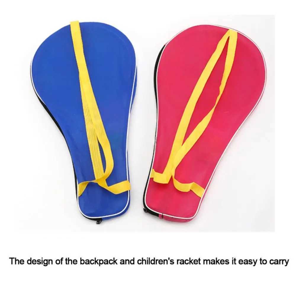 Childrens lightweight racket family game toy iron alloy double racket set with carrying bag sports equipmentW241221