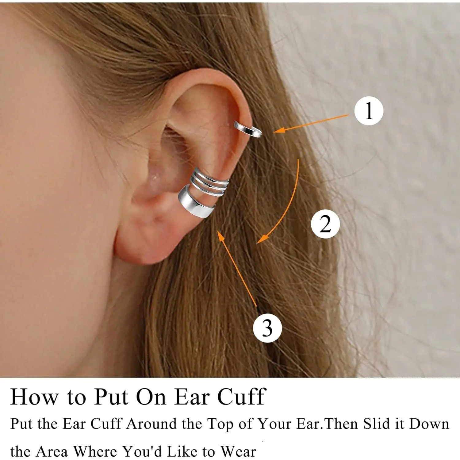 Fansilver Cuff Earrings S925 Sterling Silver Non-Piercing Earcuff Cartilage Earrings Conch Ear Clips for Women Ear Jewelry 241220