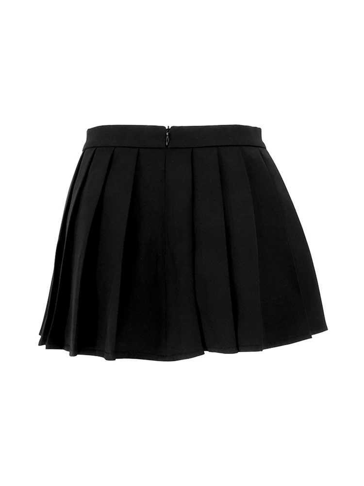 Sexy Pleated Skirt Women Summer New Sweet Fashion Streetwear Solid Basic Mini Skirt Casual Ele Party High Waist Skirt FeXJ241221