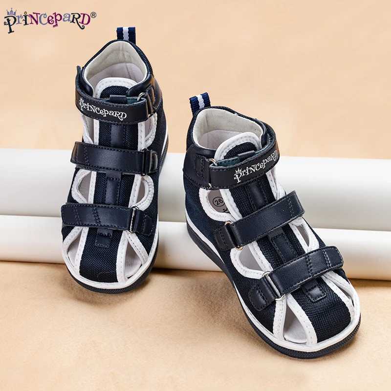 Sneakers Principard Spring/Summer Childrens Orthodontic Sandals New Closed Toe Leather Arch Support Orthodontic Shoes for Preschool Girls and Boys H24