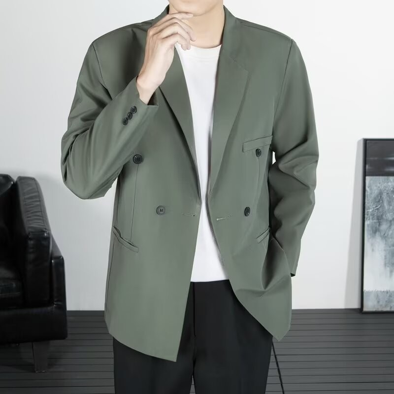Men's k218 Double-Breasted Suit - Elegant Three-Piece Set