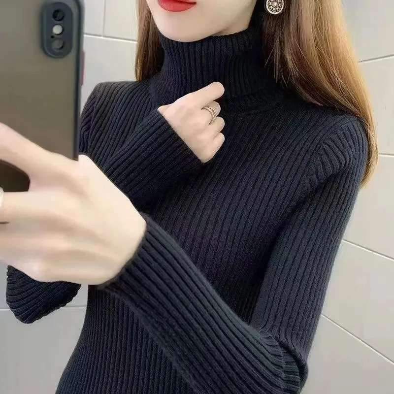 Women Turtleneck Winter Sweater Women Long Sleeve Knitted Women Sweaters And Pullovers Female Jumper Tricot Tops 241217