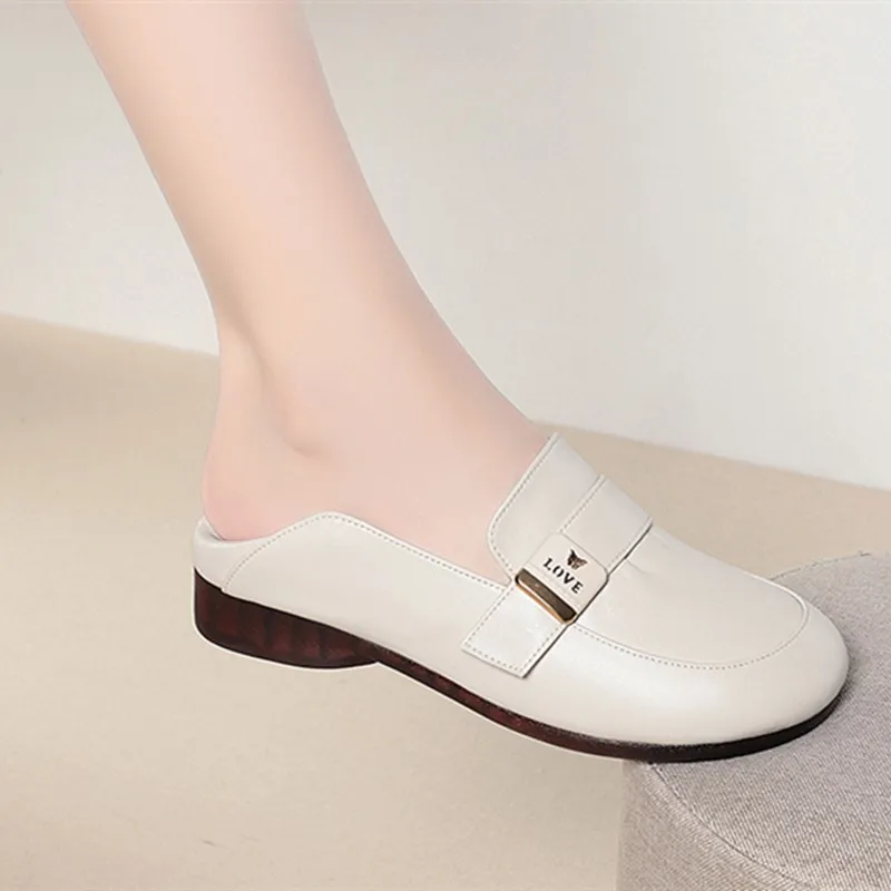 AIYUQI Ladies Shoes Wdges Fall Casual Genuine Leather Mom Shoes Women Round Toe Large Size Women's Shoes