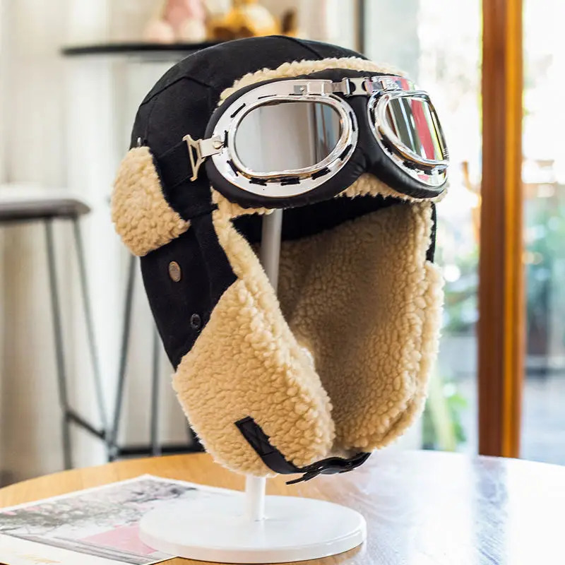 pilot hat Lei Feng hat mens winter air-cooled protective earmuffs warm bicycle skiing hat 241220
