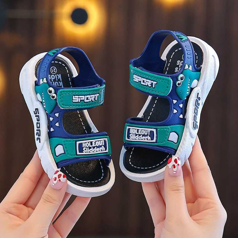 Sneakers Trendy Cute Cartoon Open Toe Sandals For Boys Breathable Lightweight Wear-resistant Sandals For All Seasons H241221