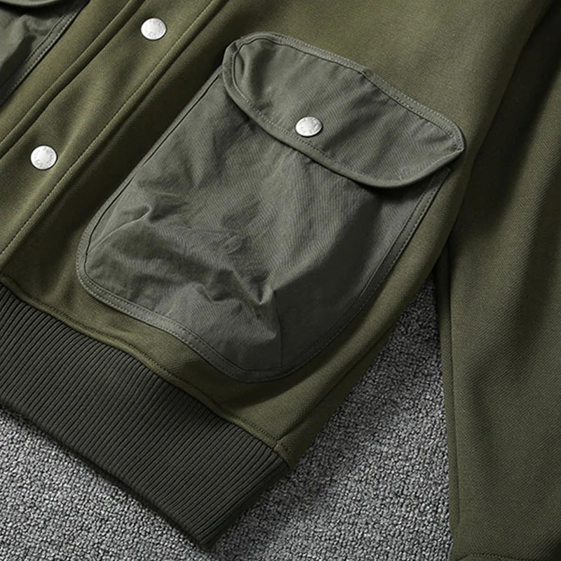 Mens Tooling Jacket Vintage Plus Velvet Thiceken Cotton Coat Loose Baseball Collar Coat Top Male 241216