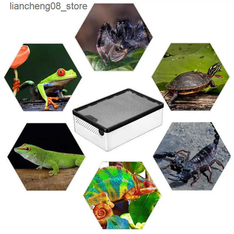 Other Pet Supplies Reptile Breeding Box Acrylic Spider Lizard Shell Insect Feeding Box Reptile Feeding Box Reptile Feeding Box L240910
