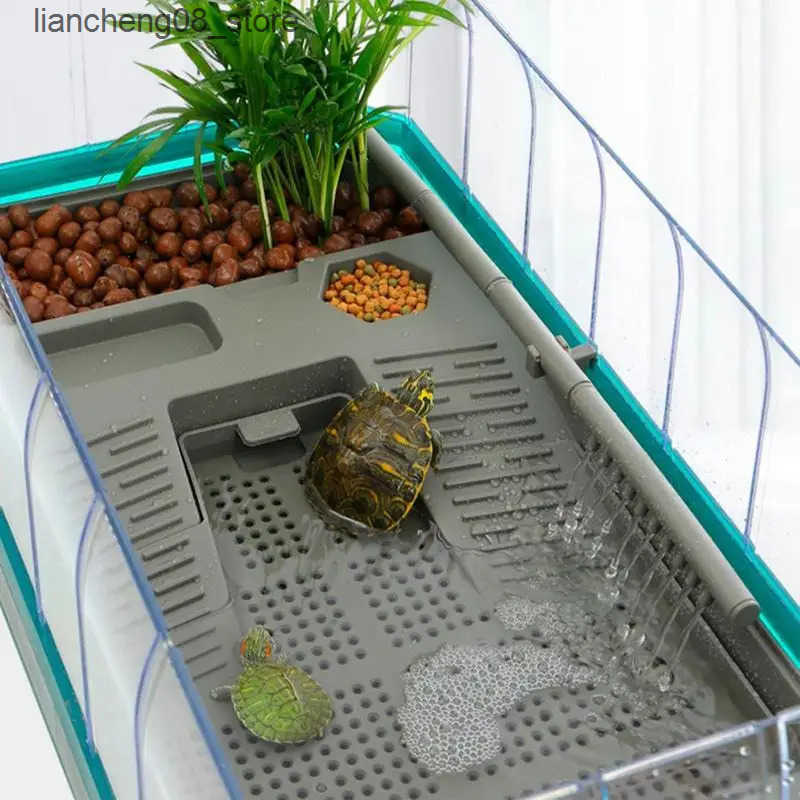 Other Pet Supplies Turtle Habitat Tank Multipurpose Habitat Tank for Tortoise White Turtle Tank Aquarium Tortoise Tank with Filter L240910