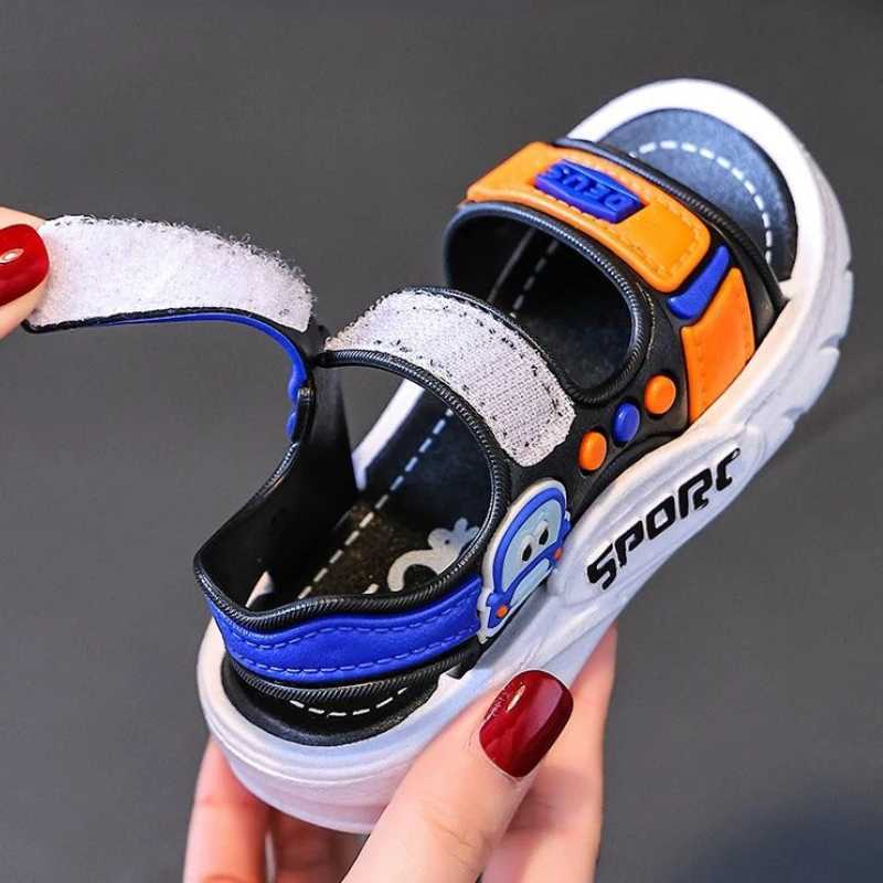 Sneakers Summer Childrens Boys Sandals Cartoon Sports Baby Kids Shoes Boys Beach Shoes Soft Non-slip Casual Toddler Sandals H241221