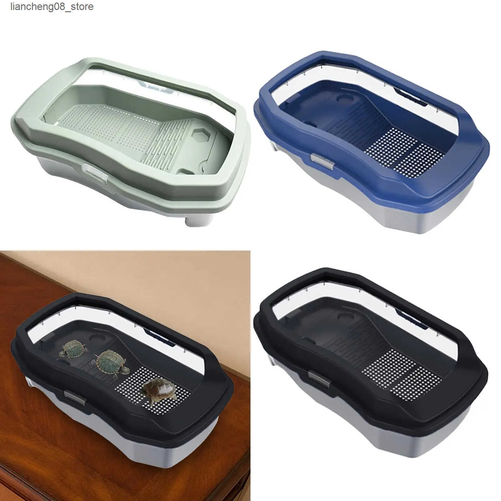 Other Pet Turtle Aquarium Box with Platform Easy to Clean Used for Turtle Frog Turtle Frog Turtle Turtle Reptile Jars L240910