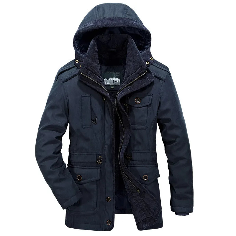 Parka Men Coats Winter Jacket Thicken Hooded Waterproof Outwear Warm Coat Casual Mens Jackets Overcoat Fur Thick coats 241217