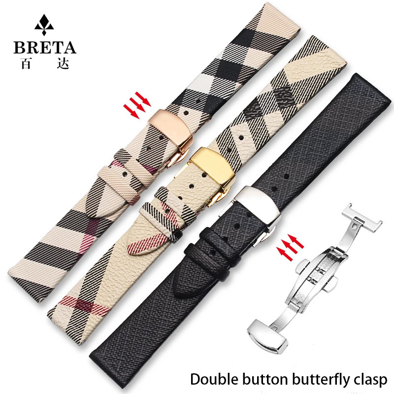 PUBack cowhide Bracelet for BU1938 BU1390 women watchband watch strap 12 14 16 18 20mm 22mm wristwatches band watch belt 241220