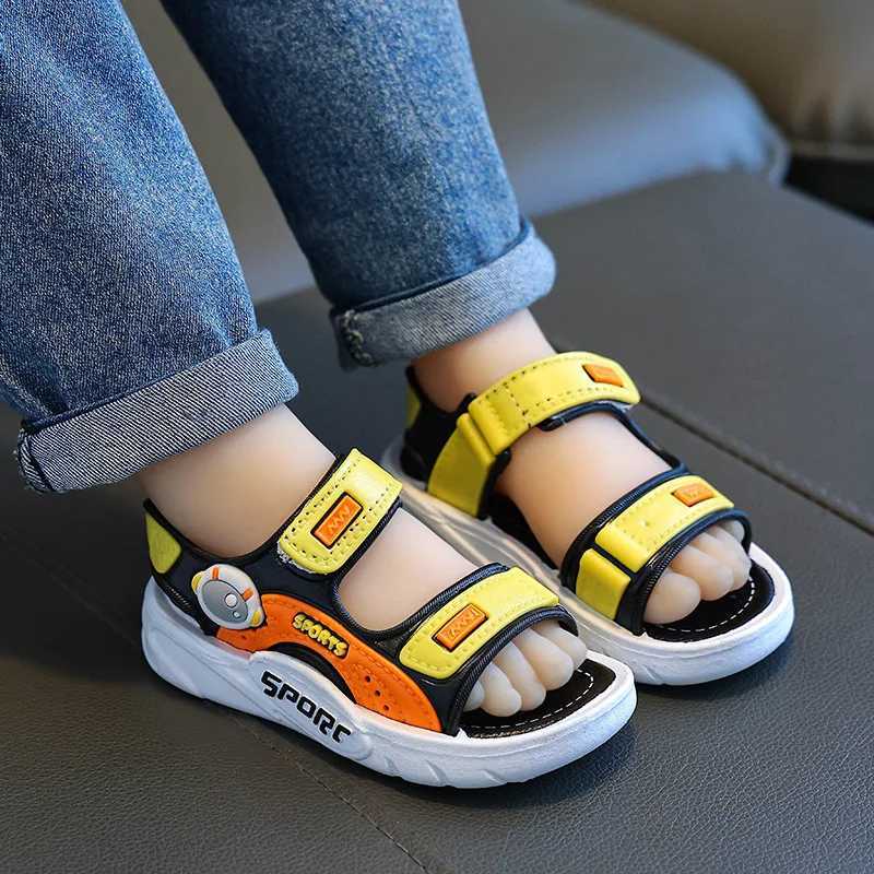 Sneakers Childrens Summer Boys Cartoon Rubber Sandals Baby Shoes Kids Flat Girls Beach Shoes Sports Soft Non-slip Casual Toddler Sandals H241221