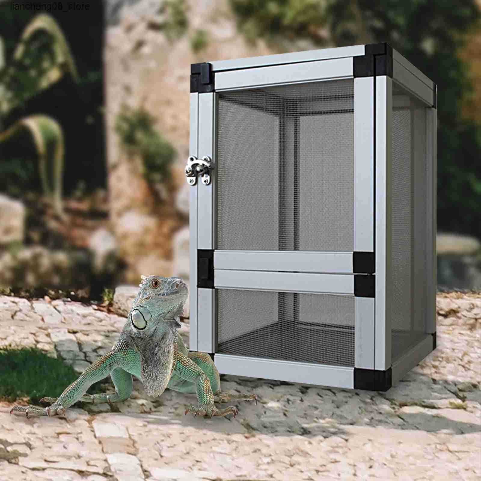 Other Pet Reptile cages reptile tanks breeding boxes reptile habitats transportation of frog pets air screen cages for giant bearded dragons and turtl