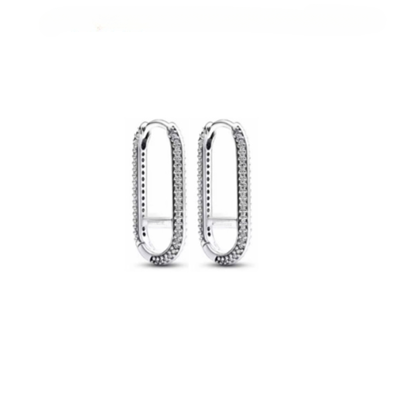 Silver Earrings New ME Earrings for women Pave Chain Earring Gold Rose Gold Plated wholesale