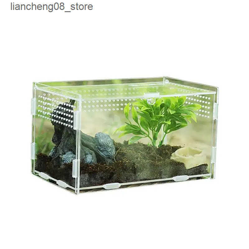 Other Pet Supplies Terrarium transparent reptile breeding carrier lightweight acrylic large feeding wolf spider habitat box L240910