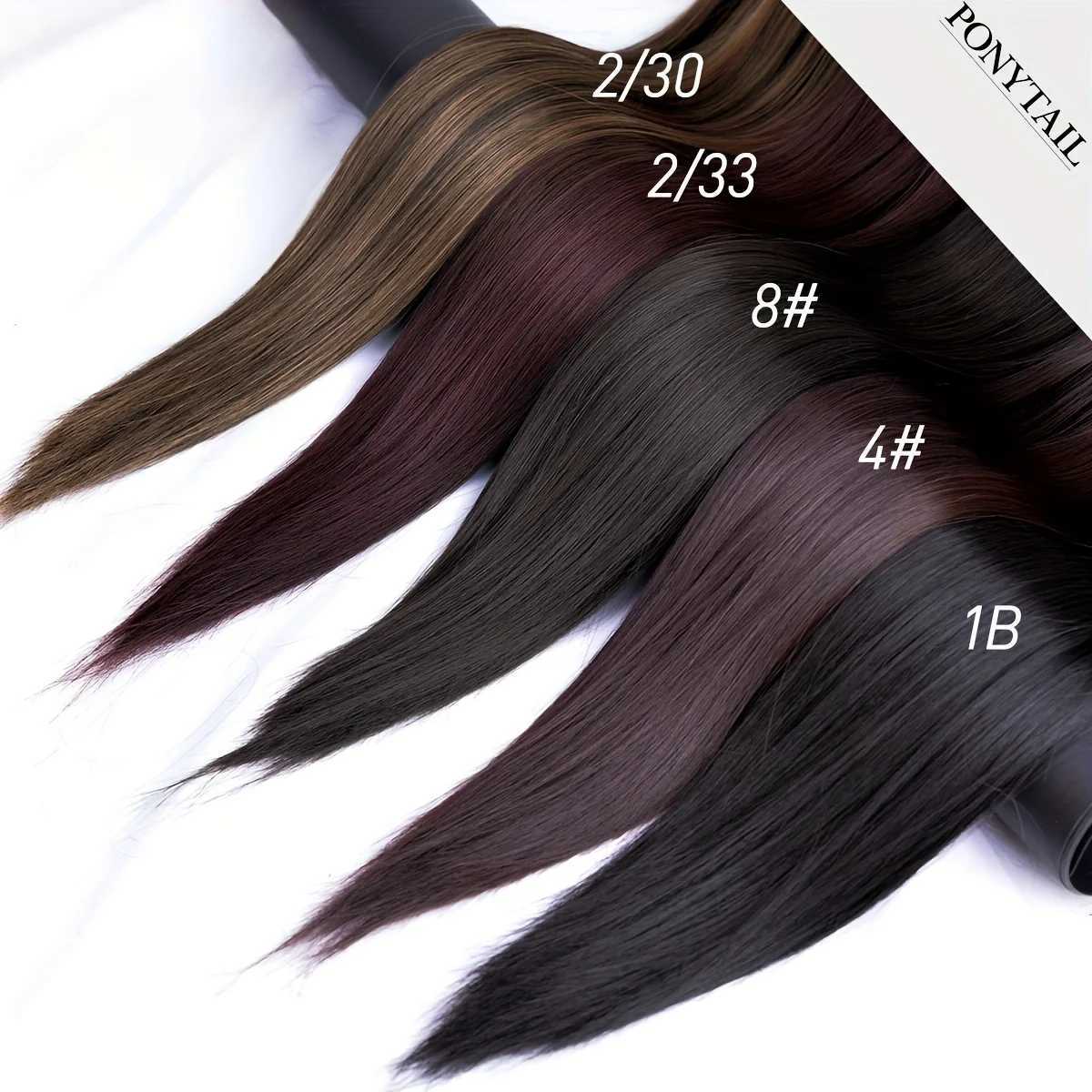 Long Straight Claw Clip Ponytail Hair Extensions - Heat Resistant Synthetic Hairpiece for Women Natural Looking Synthetic HairXJ241221