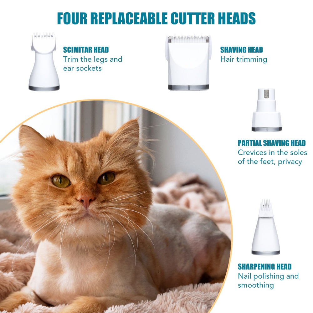 Multifunctional Clipper Cat And Dog Trimming Pet Accessories Electric Hair Trimmer USB Charging Waterproof Nail