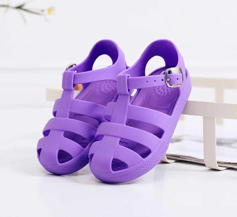 Sandals New Mini Brazil Roman Sandals Boys Girls Sandals Flox Jelly Shoes Sandals ChildrenS Shoes Roman Hollow Breathable Sandals H241217