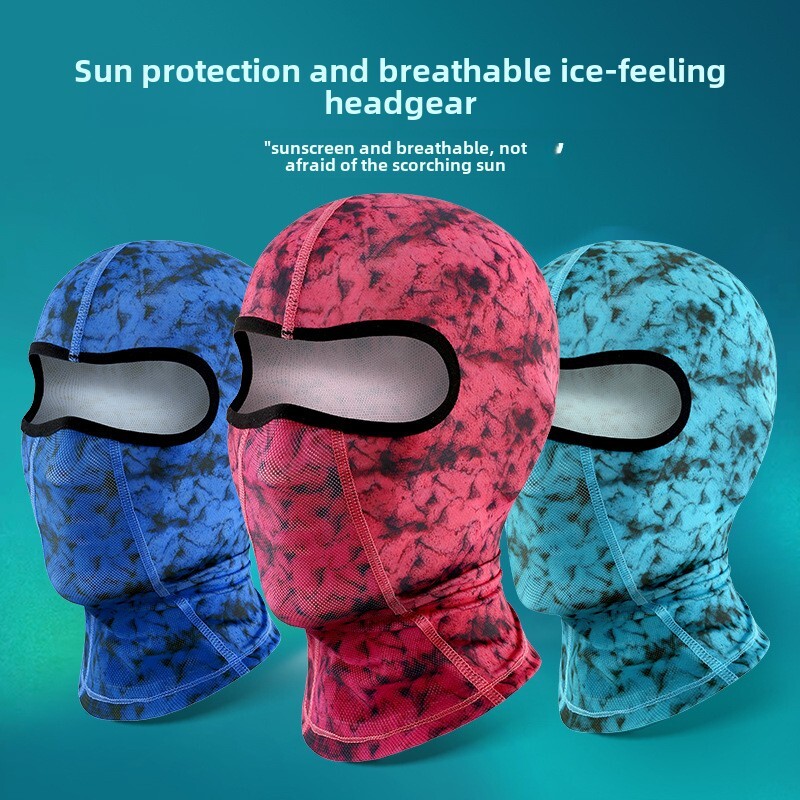 ddmyoutdoor Cycling sunscreen ice silk headgear outdoor anti-ultraviolet moisture-absorbing sweat-wicking face mask helmet lining non-displacement hea
