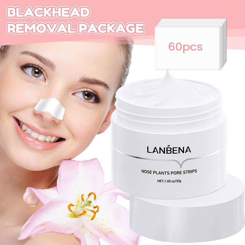LANBENA Blackhead Remover Pore Strip Black Mask Peeg Face Deep Cleansing Moisturizing Skin Care