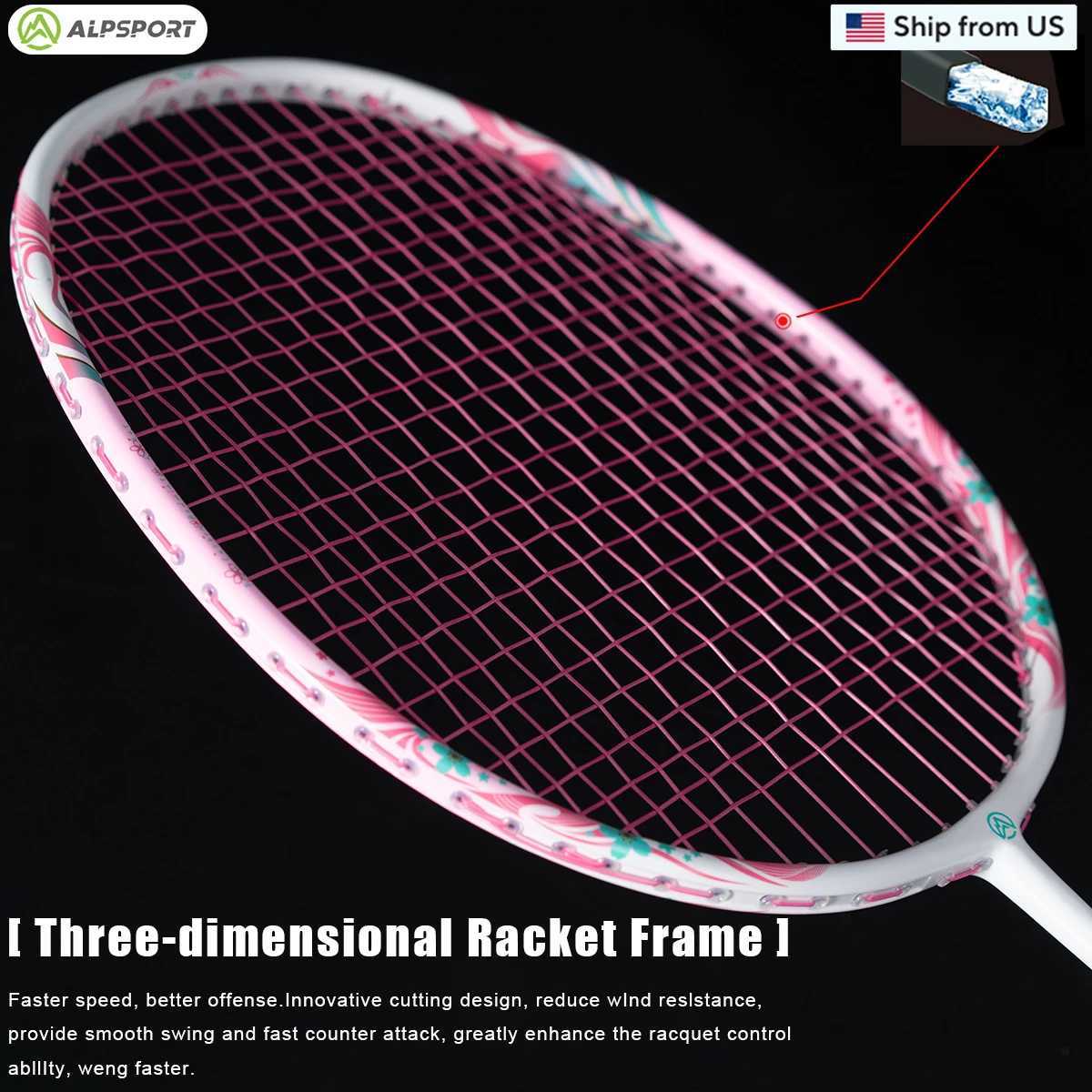 ALP TX 4U professional ultra light offensive badminton racket T800 carbon fiber imported carbon fiber original imported from the United StatesW241221