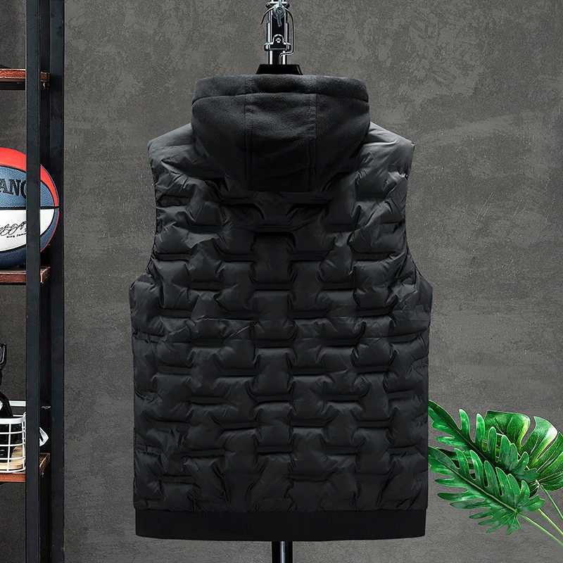 Brand New Mens Winter Down Vests Waistcoats Vests Korean Vest Men Casual Waistcoat Sleeveless Jackets Hooded Male Vest Hot SellXJ241221