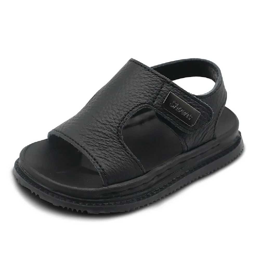 Sneakers Summer beach sandals Korean style 2024 fashionable childrens shoes PU leather anti slip soft sole childrens shoes H241221