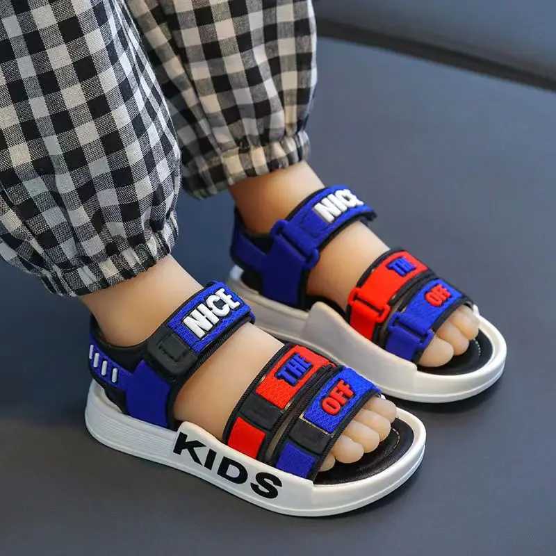 Sneakers Trendy Comfortable Open Toe Sandals For Boys Breathable Lightweight Wear-resistant Sandals For Indoor Outdoor Beach All Season H241221