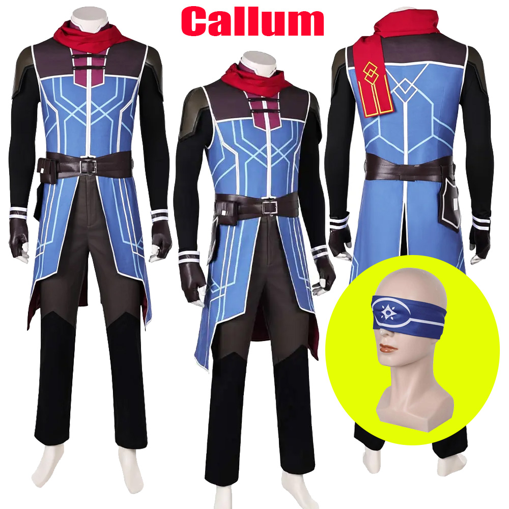 Callum Cosplay Costume Eyemask Movie The Dragon Cosplay Prince Jacket Pants Coat Outfits Halloween Carnival Party Dress Up Suit