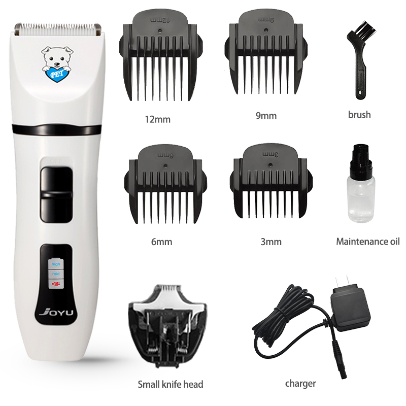 Dog Clipper Pet Electric Hair Clippers Grooming Haircut Trimmer Shaver Set Pets Cordless Rechargeable Professional Low Noice